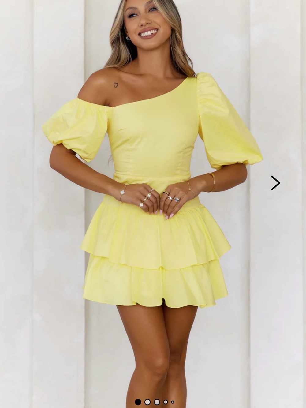 Hello Molly LADYLIKE ETIQUETTE MINI DRESS YELLOW